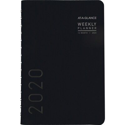 2020 AT-A-GLANCE 5-1/2 x 8-1/2 Weekly/Monthly Planner Contemporary, Black (70-100X-05-20)
