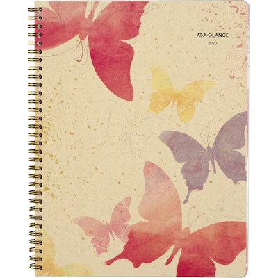 2020 AT-A-GLANCE 8 1/2 x 11 Recycled  Weekly/Monthly Planner, Watercolors (791-905G-20)