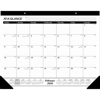 2020 AT-A-GLANCE 22 x 17 Monthly Desk Pad Calendar (SK24-00-20)