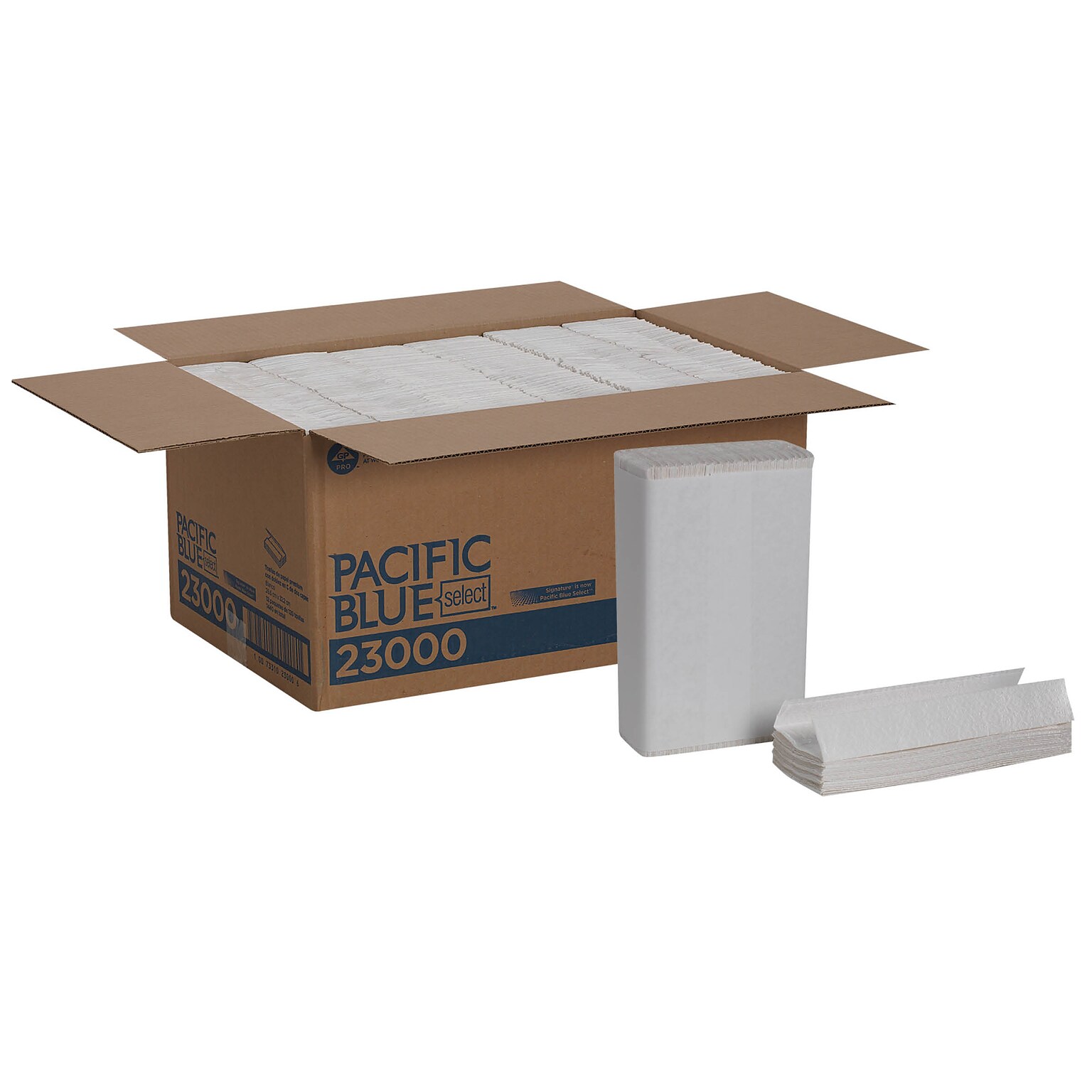 Pacific Blue Select Premium C-Fold Paper Towels, 2-ply, 120 Sheets/Pack, 12 Packs/Carton (23000)