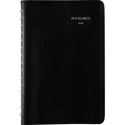 2020 AT-A-GLANCE 5 1/2 x 8 1/2 Daily Appointment Book, DayMinder, Black (SK44-00-20)
