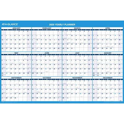 2020 AT-A-GLANCE 48 x 32 Horizontal Erasable Wall Calendar (PM300-28-20)
