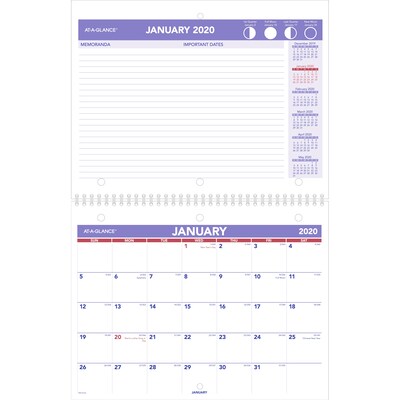 2020 AT-A-GLANCE 8 1/2 x 11 Monthly Desk/Wall Calendar (PM170-28-20)
