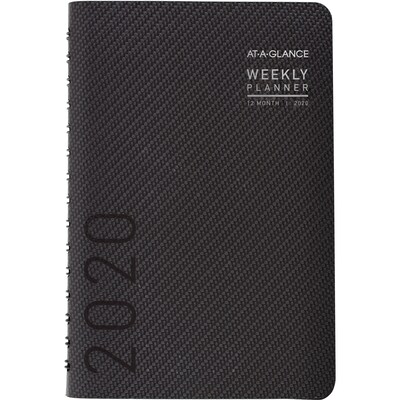 2020 AT-A-GLANCE 5-1/2 x 8-1/2 Weekly/Monthly Planner Contemporary, Graphite (70-100X-45-20)