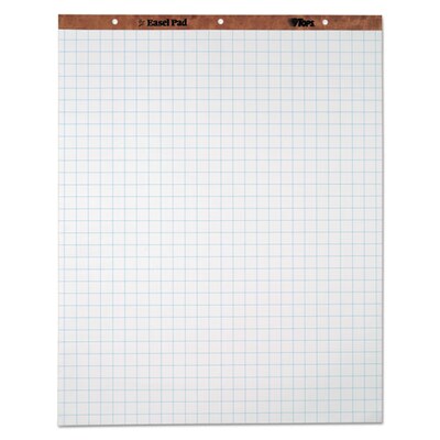 TOPS Easel Pad, 27 x 34, Grid Lined, 50 Sheets/Pad, 4 Pads/Carton (7900)