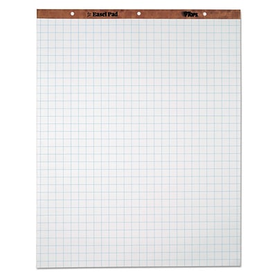 Tops Easel Pads, Quadrille Rule, 27 x 34, White, 50 Sheets, 4 Pads/Carton (7900)