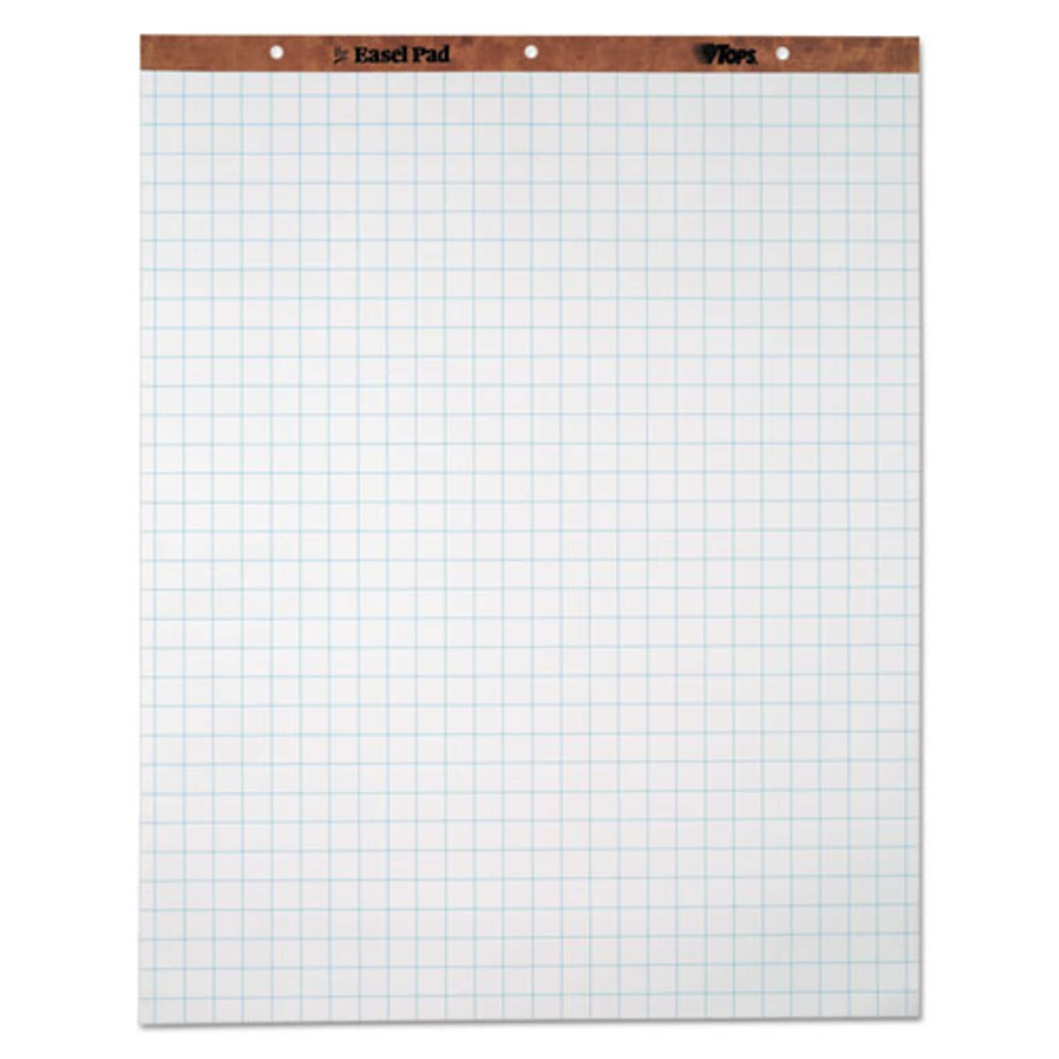 TOPS Easel Pad, 27 x 34, Grid Lined, 50 Sheets/Pad, 4 Pads/Carton (7900)