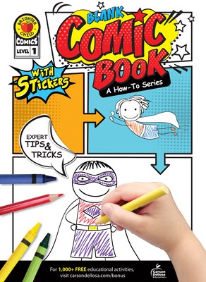 Brighter Child Blank Comic Book, A How-To Series Level 1, Paperback, With Stickers (705324)