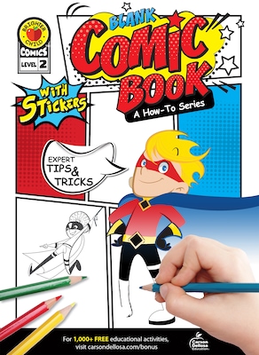 Brighter Child Blank Comic Book, A How-To Series Level 2, Paperback, With Stickers (705325)