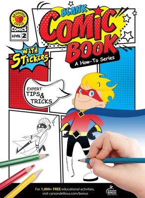 Brighter Child Blank Comic Book, A How-To Series Level 2, Paperback, With Stickers (705325)