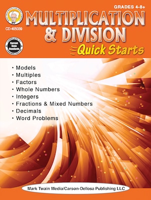 Multiplication & Division Quick Starts Workbook by Mark Twain Media, Paperback (405039)