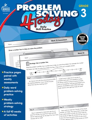 Problem Solving 4 Today by Carson-Dellosa Publishing, Grade 3, Paperback (105011)