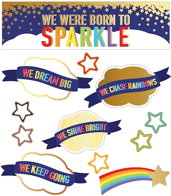Carson-Dellosa Sparkle and Shine We Were Born to Sparkle Mini Bulletin Board Set (110433)