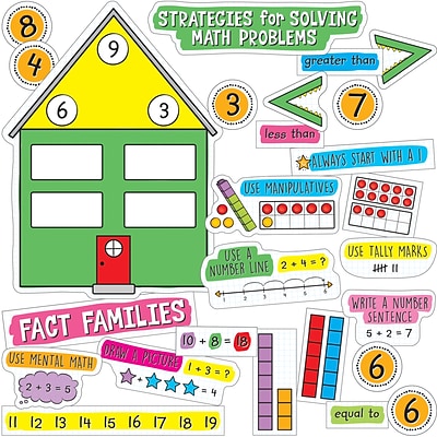 Carson-Dellosa Easy Anchor Charts Working with Numbers Bulletin Board Set (110439)