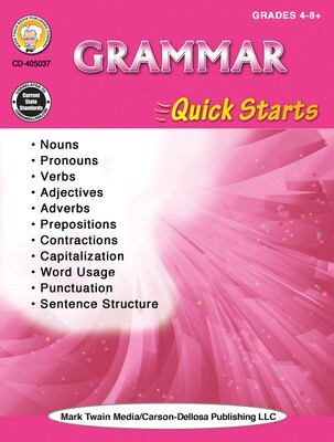 Grammar Quick Starts Workbook by Cindy Barden, Paperback (405037)