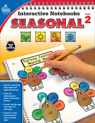 Carson-Dellosa Interactive Notebooks Seasonal, Grade 2 Paperback (105015)