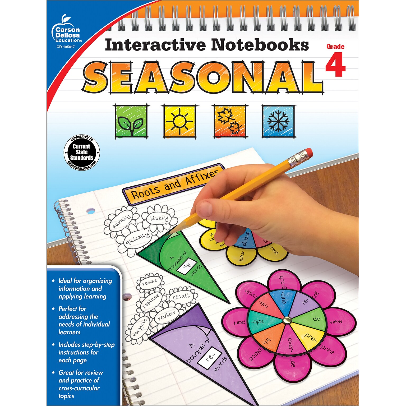 Carson-Dellosa Interactive Notebooks Seasonal, Grade 4 Paperback (105017)