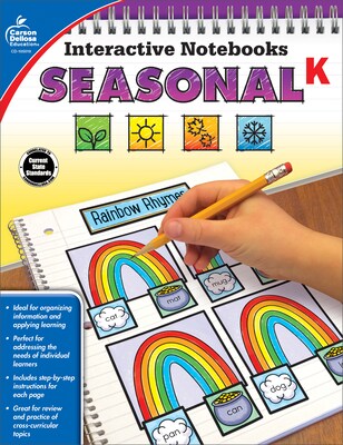 Carson-Dellosa Interactive Notebooks Seasonal, Grade K Paperback (105019)