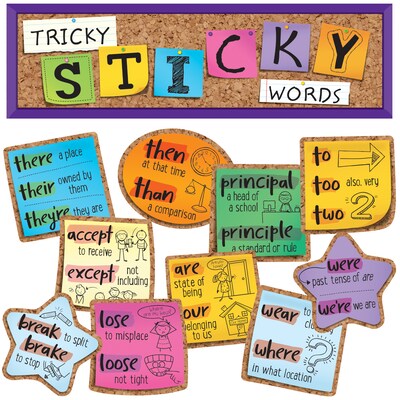 Carson-Dellosa Tricky Sticky Words Mini Bulletin Board Set (110447)