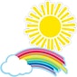 Schoolgirl Style Hello Sunshine Rainbows & Suns Cut-Outs (120558)