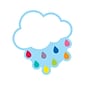 Schoolgirl Style Hello Sunshine Cloud with Raindrops Cut-Outs (120560)