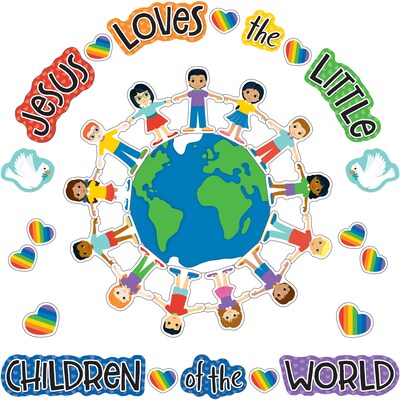 Carson-Dellosa Jesus Loves the Little Children Bulletin Board Set (110448)