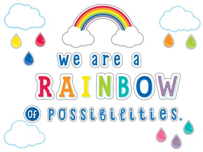 Schoolgirl Style Hello Sunshine We Are a Rainbow of Possibilities Bulletin Board Set (110416)