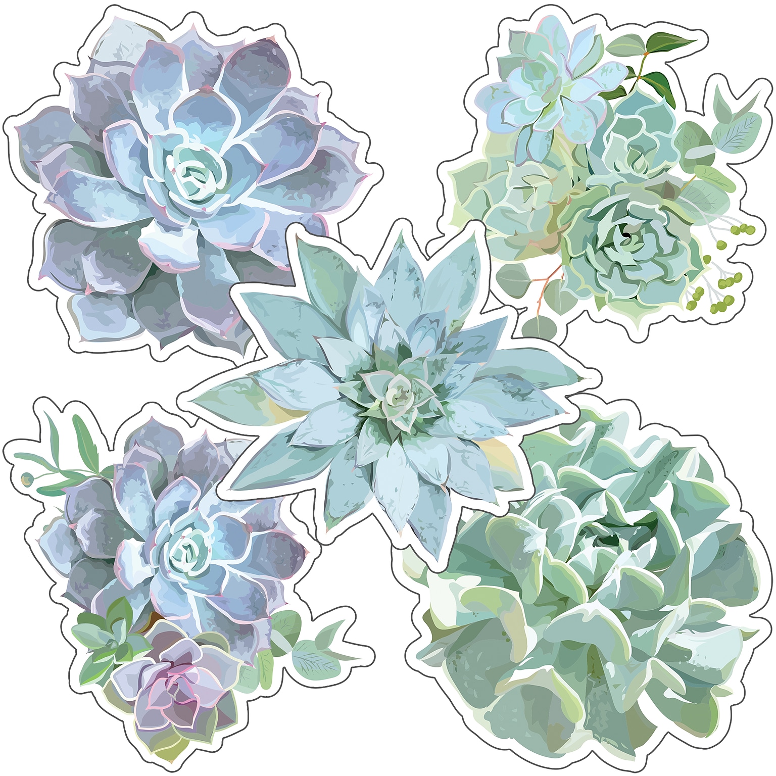 Schoolgirl Style Simply Stylish Succulents Cut-Outs (120555)