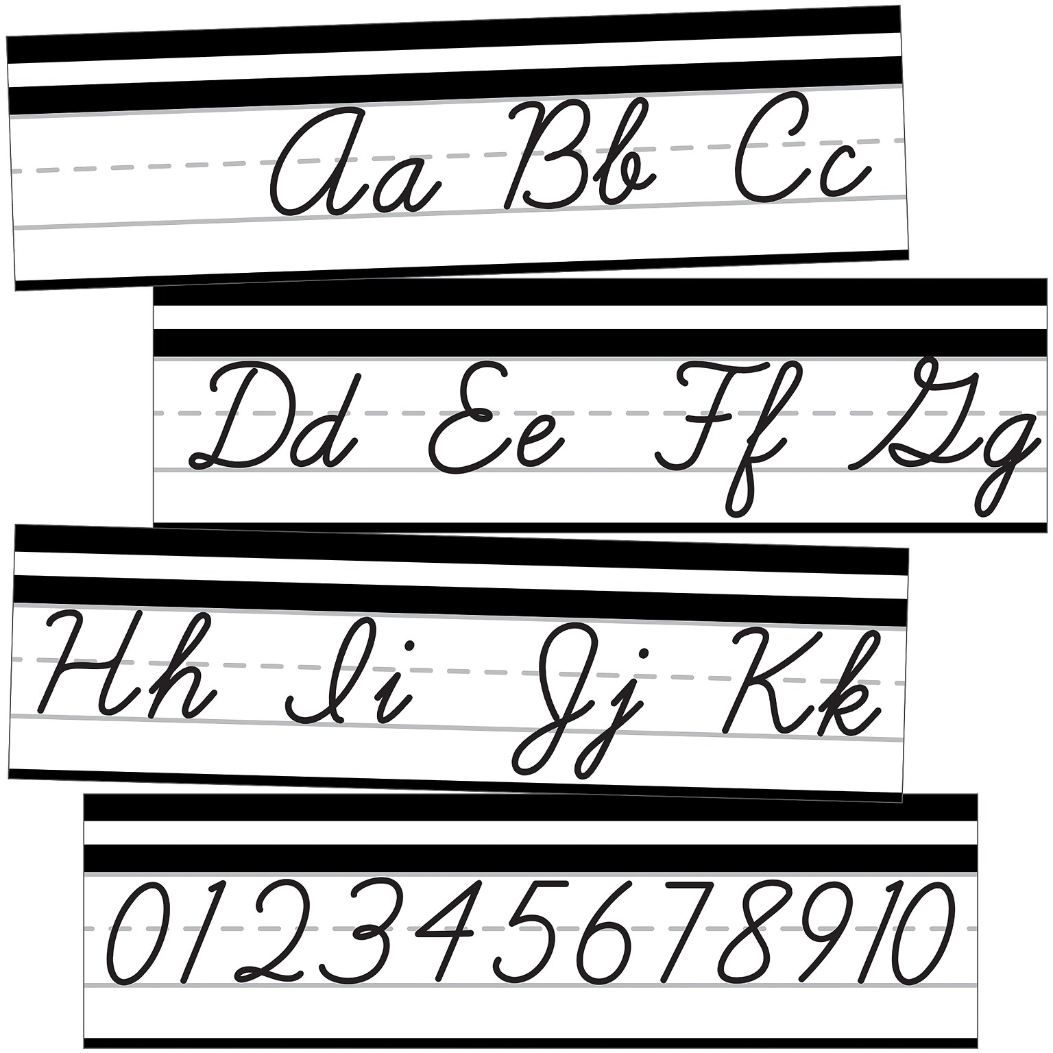 Schoolgirl Style Simply Stylish Alphabet Line: Cursive Mini Bulletin Board Set (110411)