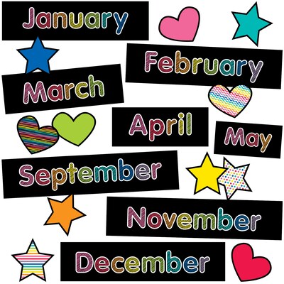 Schoolgirl Style Just Teach Months of the Year Mini Bulletin Board Set (110431)