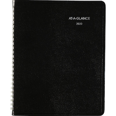 2020 AT-A-GLANCE 7 x 8 3/4 DayMinder Block-Style Weekly Planner, Black (G535-00-20)