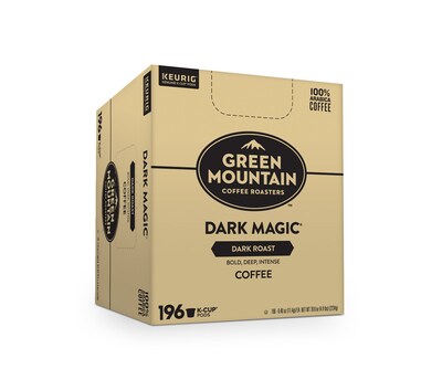 Green Mountain Dark Magic Coffee, Keurig® K-Cup® Pods, Dark Roast, 196/Carton (611247379943)
