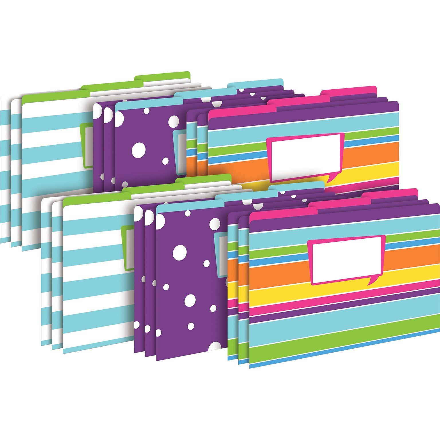 Barker Creek Happy File Folder, 1/3-Cut Tab, Legal Size, Multicolor, 18/Set (BC3907)