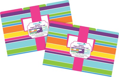 Barker Creek Happy File Folder, 1/3-Cut Tab, Legal Size, Multicolor, 18/Set (BC3907)
