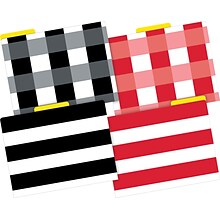 Barker Creek Buffalo Plaid & Wide Stripes Letter-Size File Folders, Multi-Design Set, 24/Set (BC3962