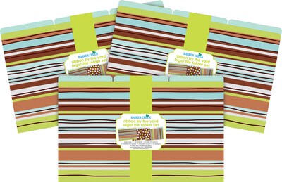 Barker Creek Ribbon by the Yard File Folder, 1/3-Cut Tab, Legal Size, Multicolor, 27/Set (BC3904)