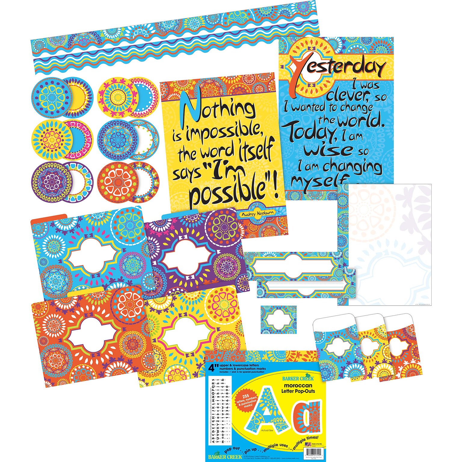 Barker Creek Moroccan Designer Classroom Set, 479 Pieces/Set (BC3566)