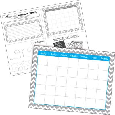 Barker Creek Nautical Chevron File Folder Office Set, Assorted, 109/Set (BC6004)