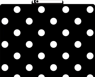 Barker Creek Black & White Dots Letter-Size File Folders, 24/Set (BC3945)
