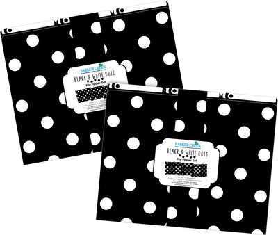 Barker Creek Black & White Dots Letter-Size File Folders, 24/Set (BC3945)