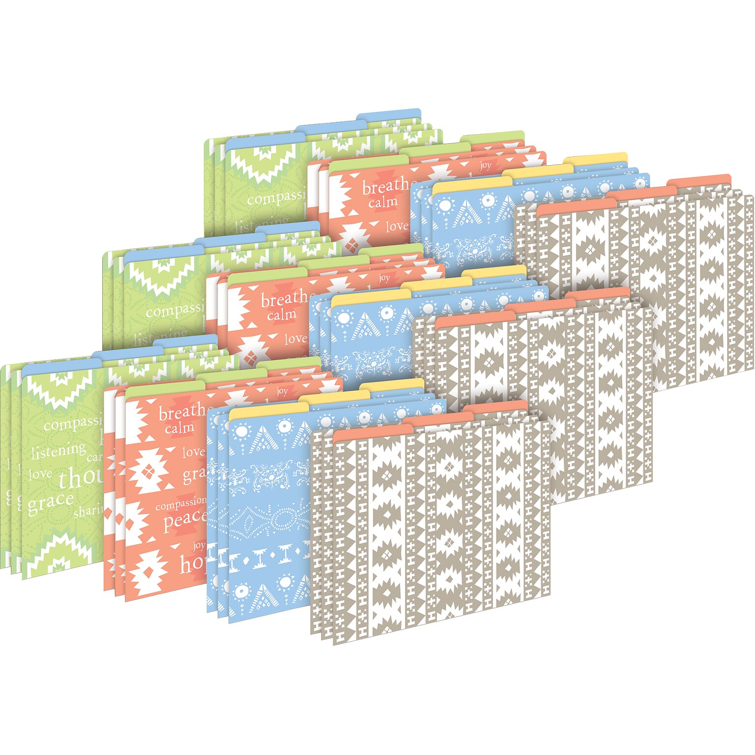 Barker Creek Thoughtfulness File Folder, Assorted, 36/Set (BC3913)