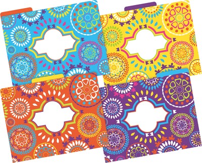 Barker Creek Moroccan File Folder, 1/3-Cut Tab, Letter Size, Multicolor, 24/Set (BC3959)