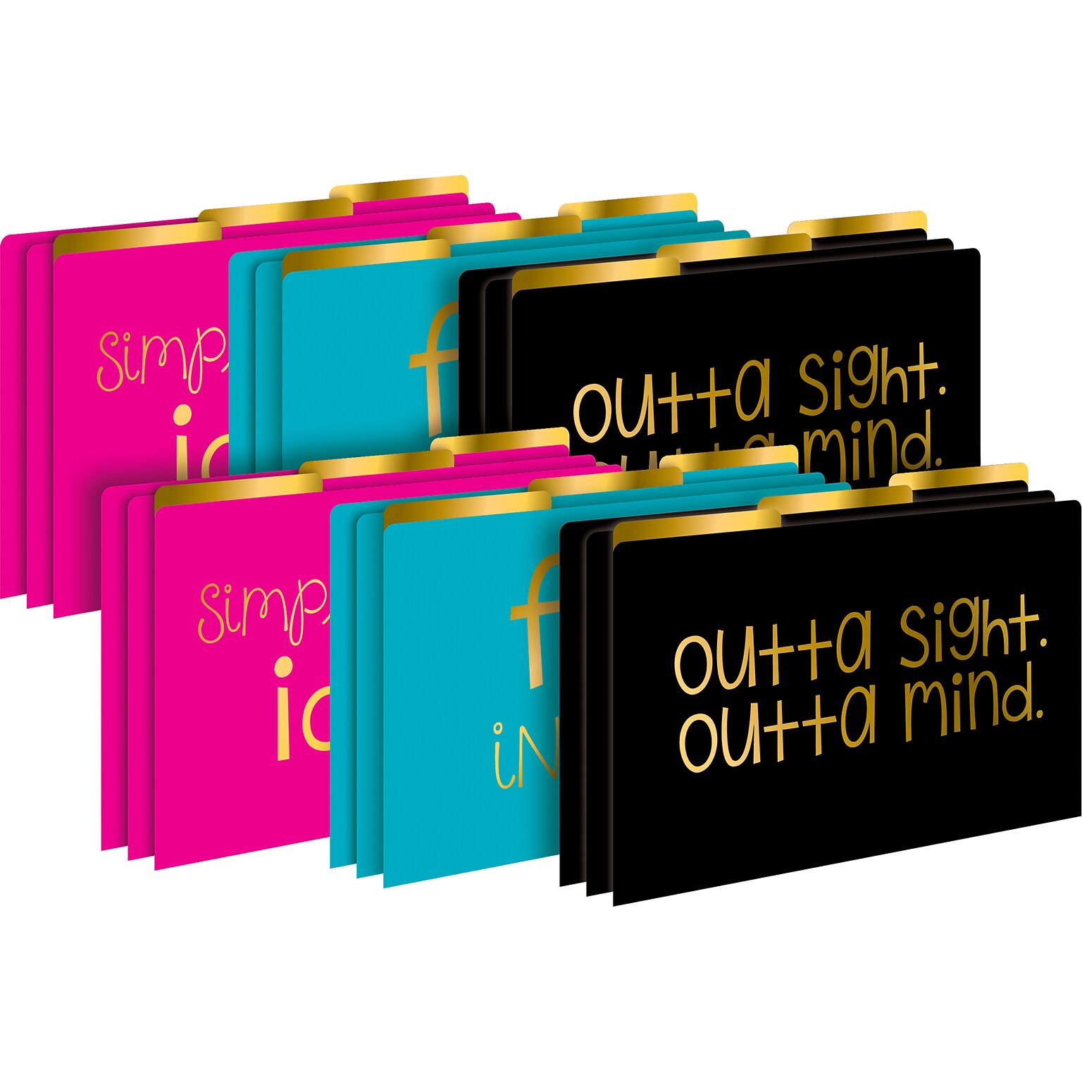 Barker Creek File in Style Legal-Size File Folders, Multi-Design Set, 18/Set (BC3911)