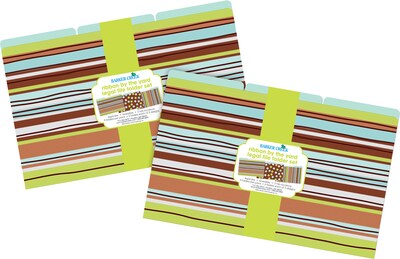 Barker Creek Ribbon by the Yard File Folder, 1/3-Cut Tab, Legal Size, Multicolor, 18/Set (BC3910)