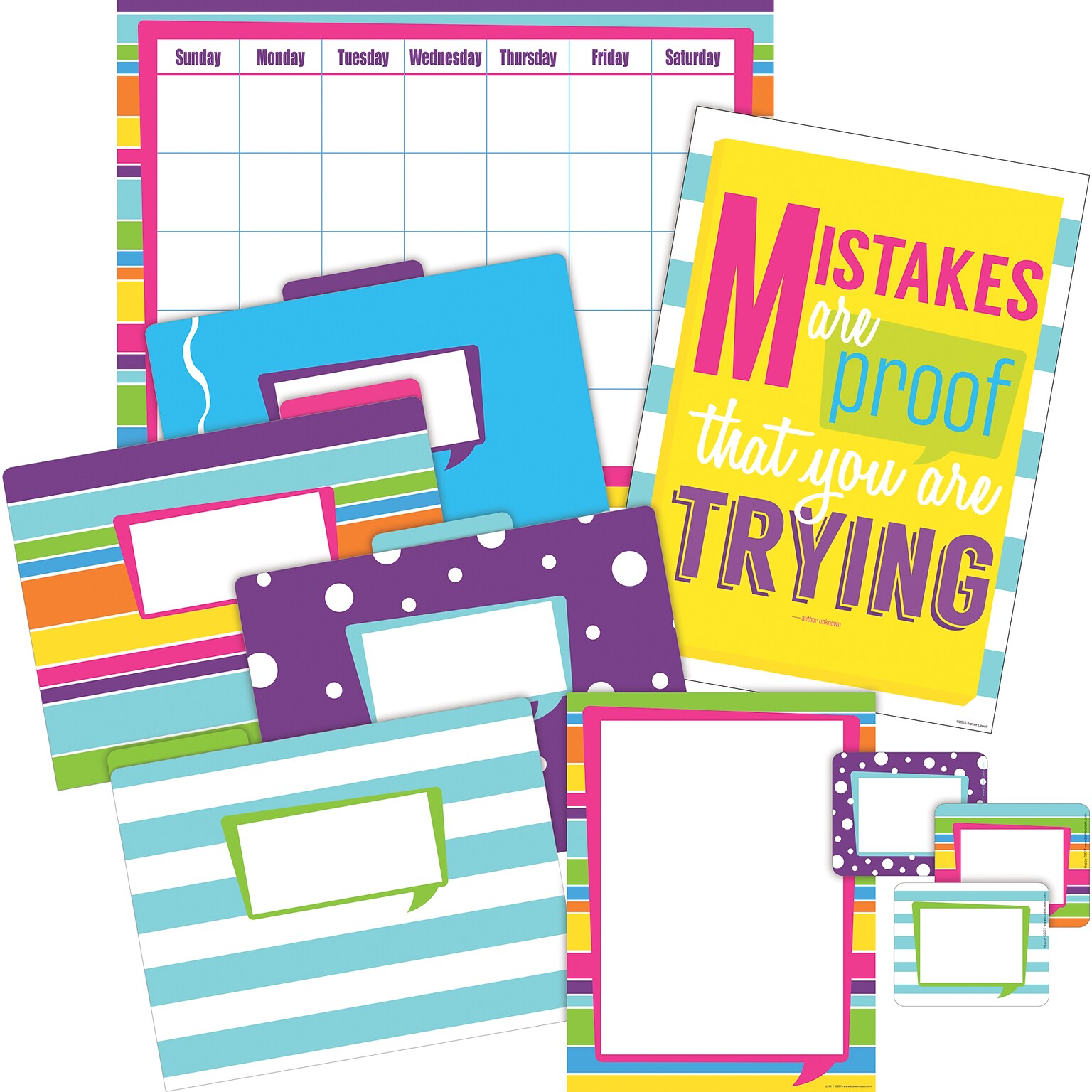 Barker Creek Happy File Folder Office Set, Assorted, 109/Set (BC6001)
