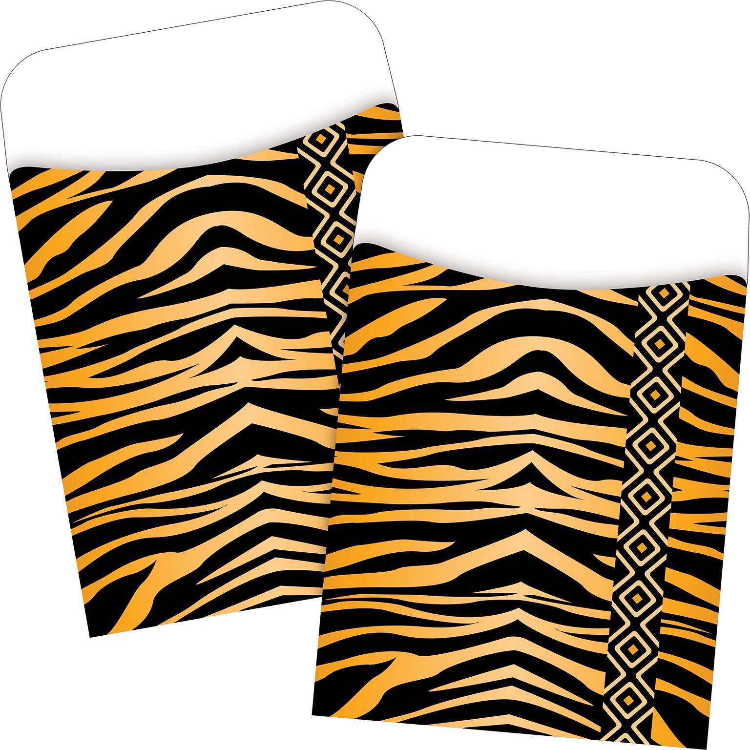 Barker Creek Tiger Peel & Stick Library Pockets, 60/Set (BC3826)