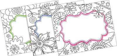 Barker Creek Color Me! In My Garden Nametag & Name Plate Set, 81/Set (BC3991)