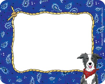 Barker Creek Self-adhesive Western School Name Tags, 12 x 3.5, 81/Set (BC3969)