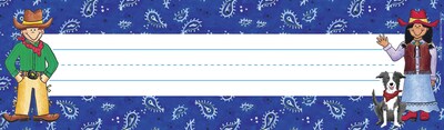 Barker Creek Self-adhesive Western School Name Tags, 12" x 3.5", 81/Set (BC3969)
