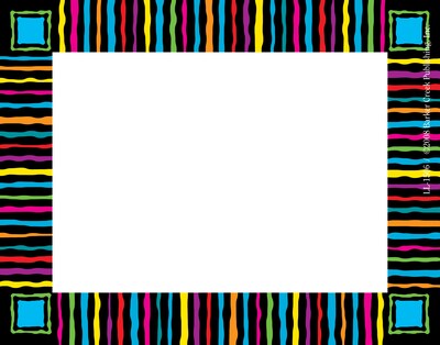 Barker Creek Neon Stripes Nametag & Name Plate Set, 81/Set (BC3970)